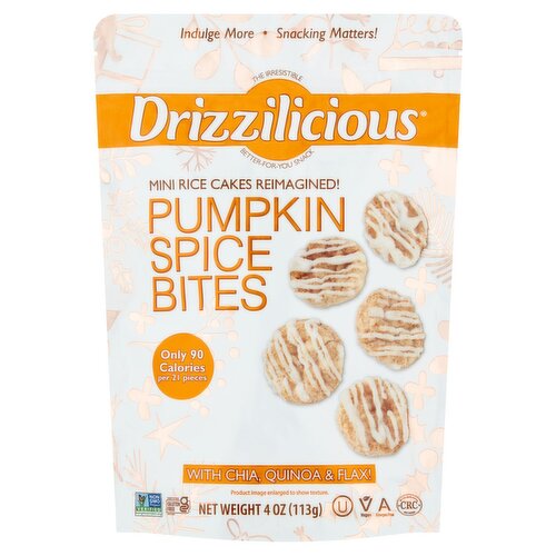 Drizzilicious Pumpkin Spice Bites Mini Rice Cakes, 4 oz