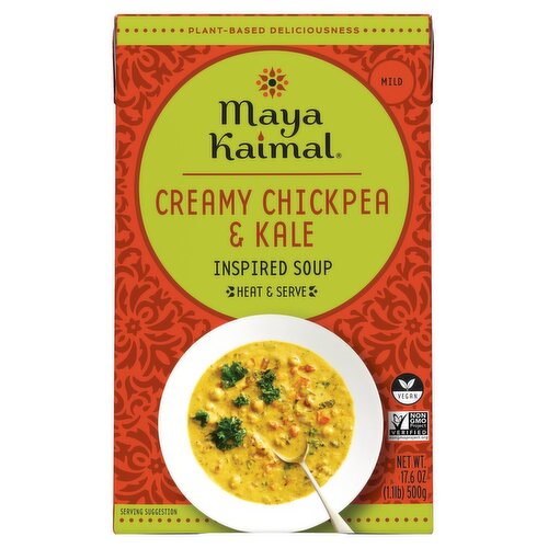 Maya Kaimal Mild Creamy Chickpea & Kale Inspired Soup, 17.6 oz