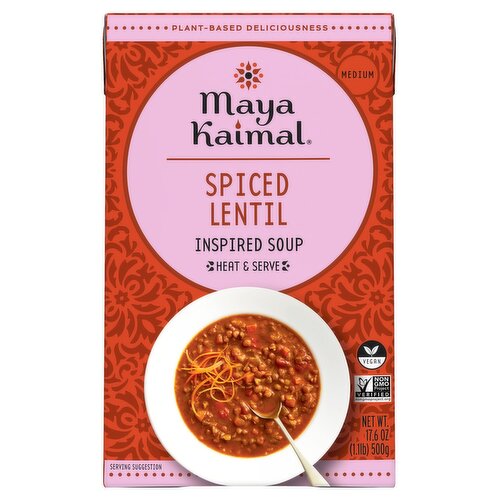 Maya Kaimal Medium Spiced Lentil Inspired Soup, 17.6 oz