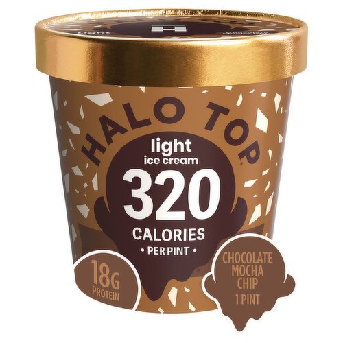 Halo Top Chocolate Mocha Chip Light Ice Cream, 1 pint