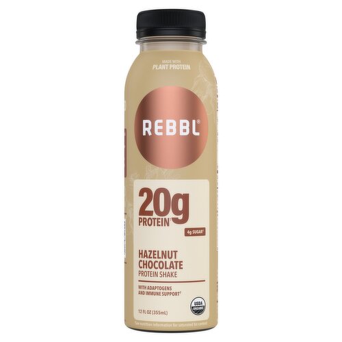 REBBL Hazelnut Chocolate 20g Protein Shake, 12 fl oz