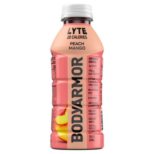 BODYARMOR LYTE Sports Drink, Peach Mango, 16 fl oz