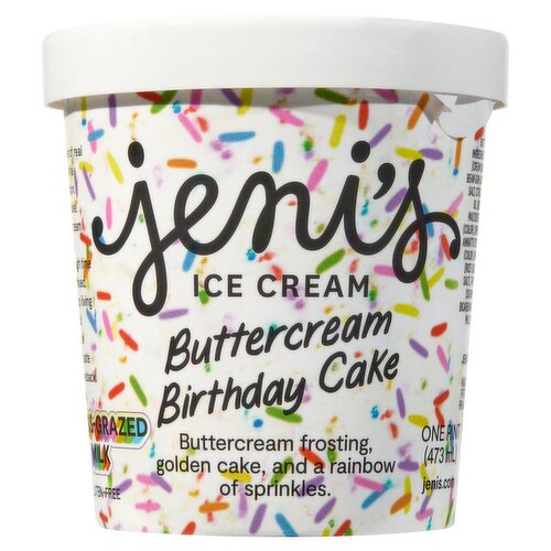 Jeni's Buttercream Birthday Cake Ice Cream, one pint