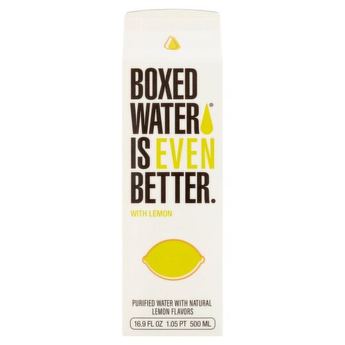 Boxed Water Is Even Better Purified Water with Lemon, 16.9 fl oz