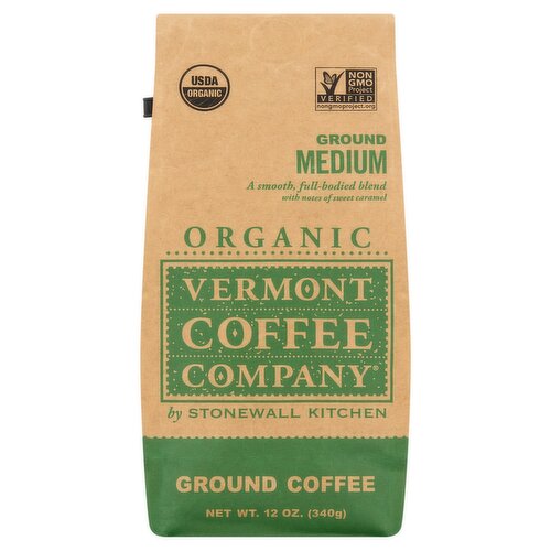 Stonewall Kitchen Vermont Coffee Company Organic Medium Ground Coffee, 12 oz