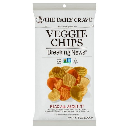 The Daily Crave Breaking News Veggie Chips, 6 oz