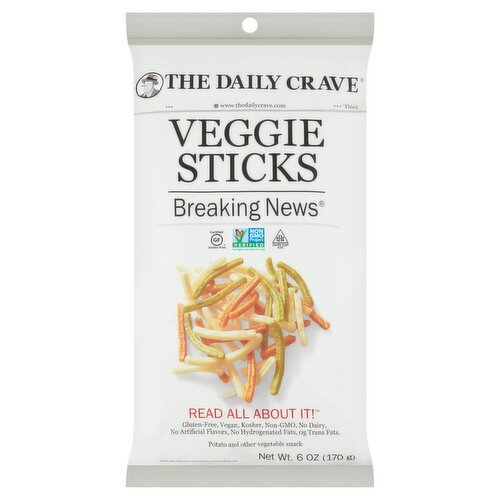 The Daily Crave Breaking News Veggies Sticks, 6 oz