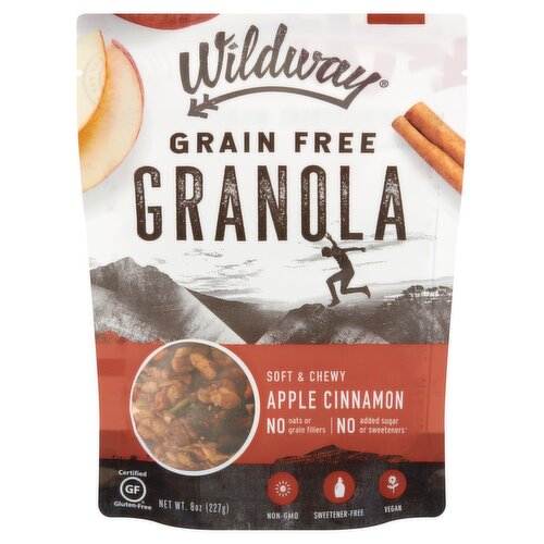 Wildway Soft & Chewy Apple Cinnamon Grain Free Granola, 8 oz