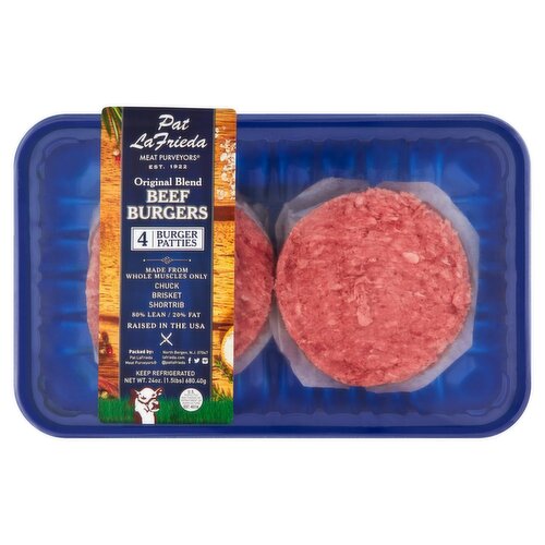 Pat LaFrieda Meat Purveyors Original Blend Beef Burgers, 4 count, 24 oz