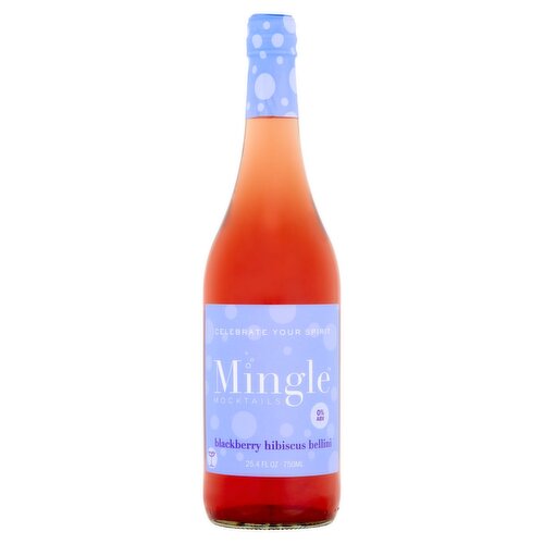 Mingle Blackberry Hibiscus Bellini Mocktail, 25.4 fl oz