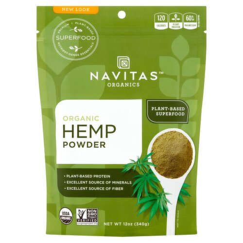 Navitas Organics Organic Hemp Powder, 12 oz