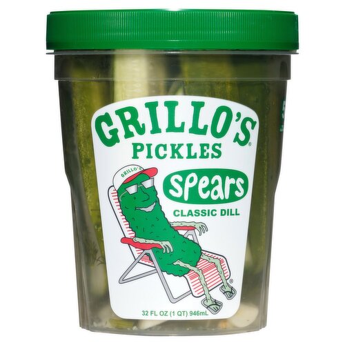 Grillo's Pickles Classic Dill Pickle Spears, 32 fl oz