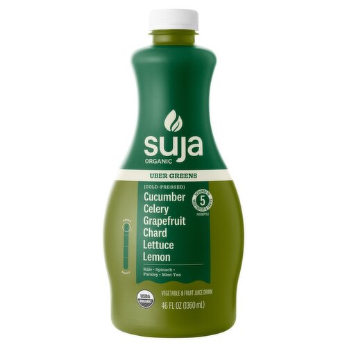 Suja Organic Cold-Pressed Uber Greens Juice, 46 fl oz