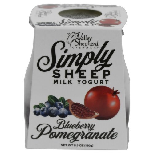 Valley Shepherd Creamery Simply Sheep Blueberry Pomegranate Milk Yogurt, 5.3 oz
