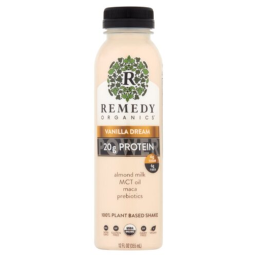 Remedy Organics Vanilla Dream 100% Plant Based Shake, 12 fl oz