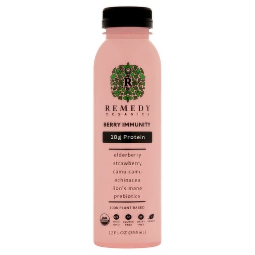 Remedy Organics Berry Immunity 100% Plant Based Shake, 12 fl oz