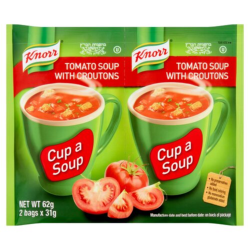 Knorr Cup a Soup Tomato Soup with Croutons, 31 g, 2 count