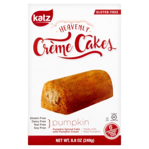 Katz Gluten Free Heavenly Pumpkin Crème Cakes, 6 count, 8.8 oz