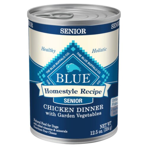 Blue Buffalo Homestyle Recipe Natural Senior Wet Dog Food, Chicken 12.5-oz Can