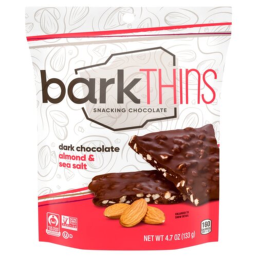 barkTHINS Almond & Sea Salt Dark Chocolate, 4.7 oz