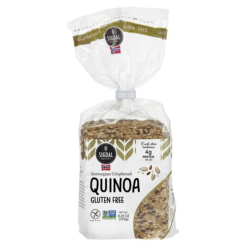 Sigdal Bakeri Gluten Free Quinoa Norwegian Crispbread, 8.29 oz