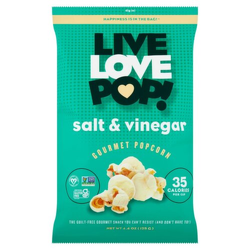 Live Love Pop Salt & Vinegar Gourmet Popcorn, 4.4 oz