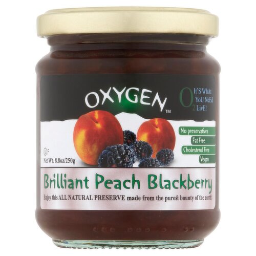 Oxygen Brilliant Peach Blackberry Preserve, 8.8 oz