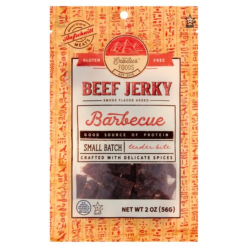 Aufschnitt Exodus Foods Barbecue Beef Jerky, 2 oz