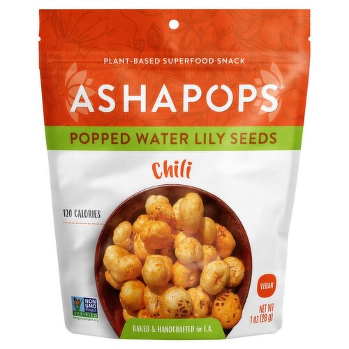 AshaPops Chili Popped Water Lily Seeds, 1 oz