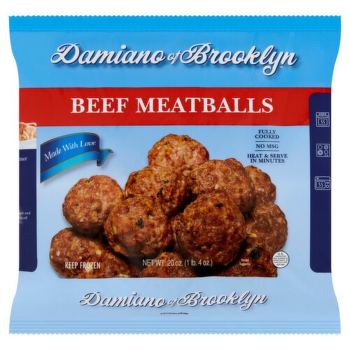 Damiano of Brooklyn Beef Meatballs, 20 oz