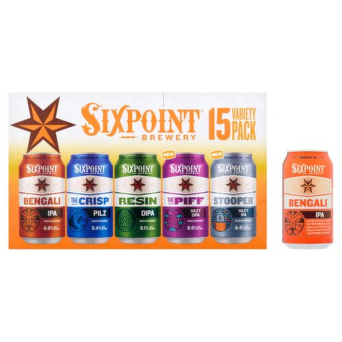 Sixpoint Brewery Beer Variety Pack, 15 count