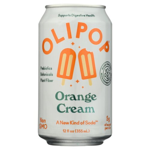 Olipop Orange Cream Soda, 12 fl oz