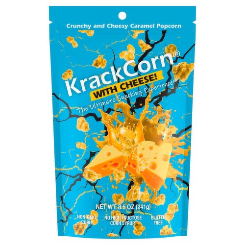 KrackCorn Crunchy and Cheesy Caramel Popcorn, 8.5 oz