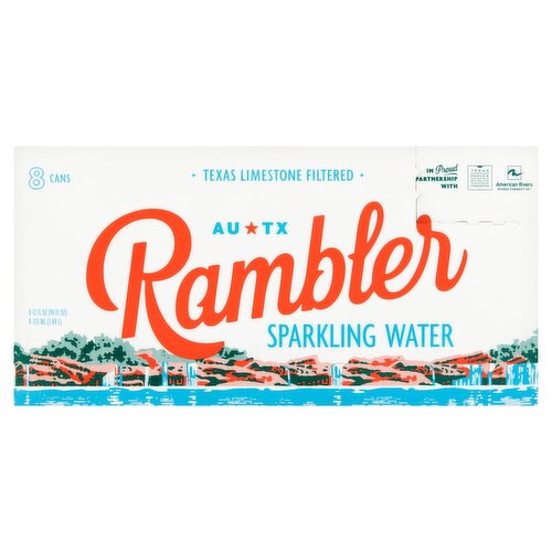 Rambler Sparkling Water, 12 fl oz, 8 count