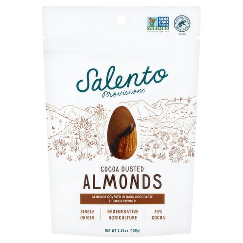 Salento Provisions Cocoa Dusted Almonds, 3.52 oz