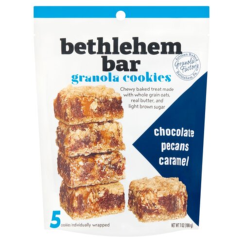 Granola Factory Bethlehem Bar Chocolate Pecans Caramel Granola Cookies, 5 count, 7 oz