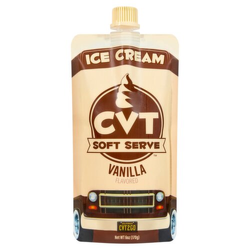CVT Soft Serve Vanilla Flavored Ice Cream, 6 oz