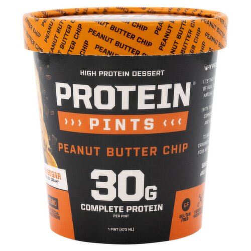 Protein Pints Peanut Butter Chip High Protein Dessert, 1 pint