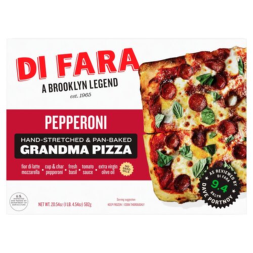 Di Fara Pepperoni Hand-Stretched & Pan-Baked Grandma Pizza, 20.54 oz