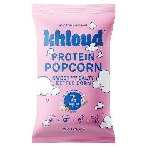 Khloud Sweet and Salty Kettle Corn Protein Popcorn, 5.0 oz