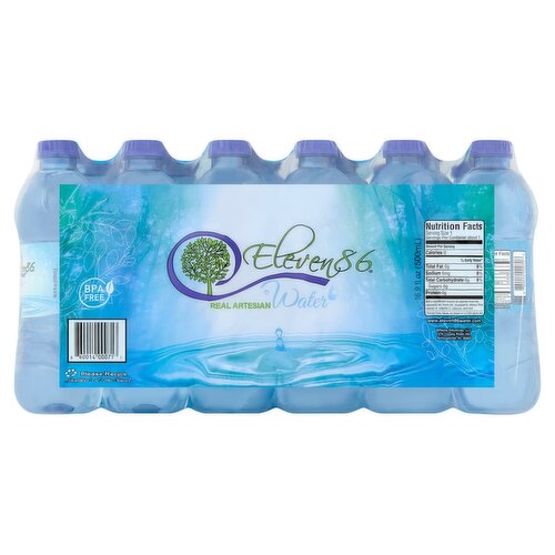 Eleven86 Real Artesian Water, 16.9 fl oz, 24 count