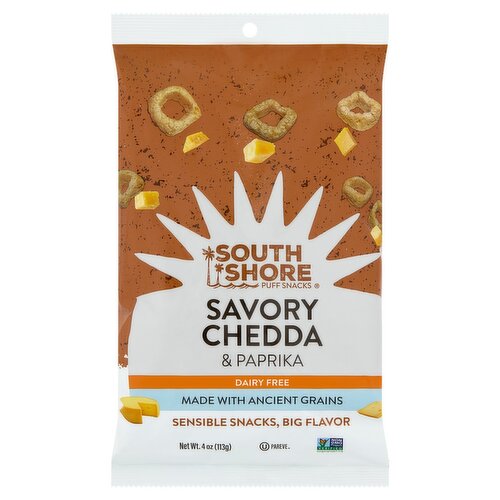 South Shore Puff Snacks Savory Chedda & Paprika Snacks, 4 oz