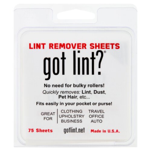 got lint? Lint Remover Sheets, 75 count