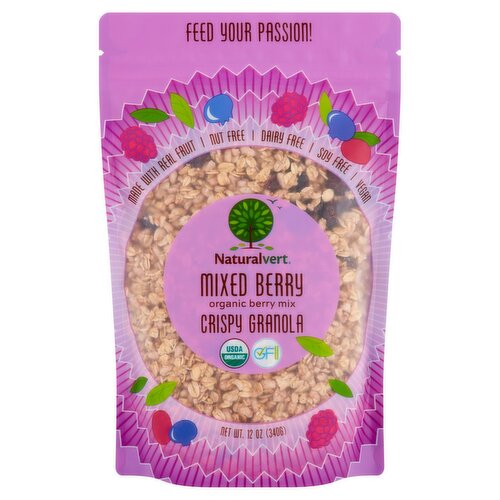 Naturalvert Mixed Berry Organic Berry Mix Crispy Granola, 12 oz