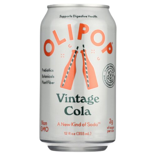 Olipop Vintage Cola Soda, 12 fl oz