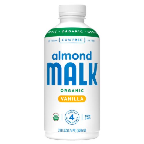 Malk Organic Vanilla Almond Milk, 28 fl oz