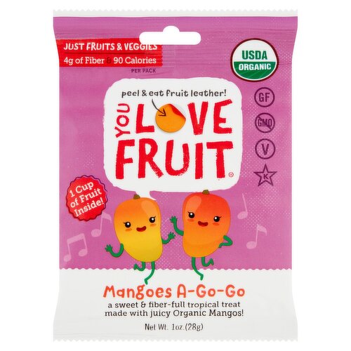 You Love Fruit Mangoes A-Go-Go Fruit Snacks, 1 oz