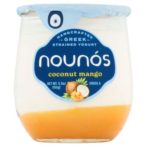 Nounós Coconut Mango Handcrafted Greek Strained Yogurt, 5.3 oz