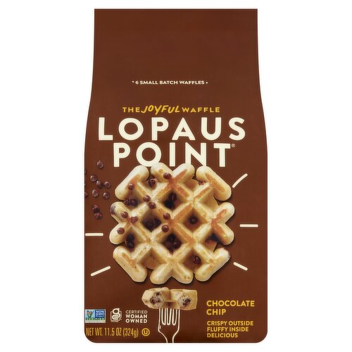 Lopaus Point Chocolate Chip Waffles, 6 count, 11.5 oz