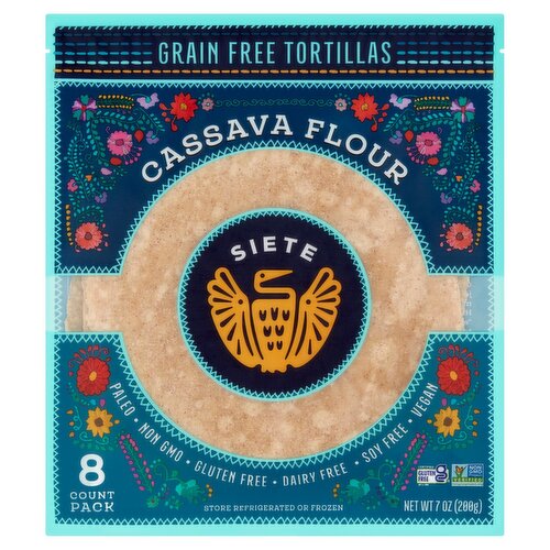 Siete Cassava Flour Grain Free Tortillas, 8 count, 7 oz